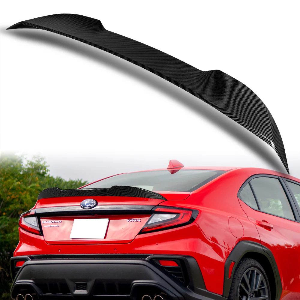 W-Power ABS V-Style Rear Trunk Lip Duckbill Spoiler Wing For 2022 - 2025 Subaru WRX STi -Carbon Fiber Look - Image 7