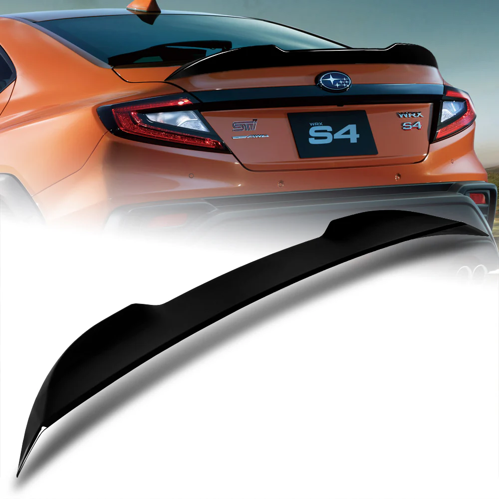 W-Power ABS V-Style Rear Trunk Lip Duckbill Spoiler Wing For 2022 - 2025 Subaru WRX STi -Pearl Black - Image 7