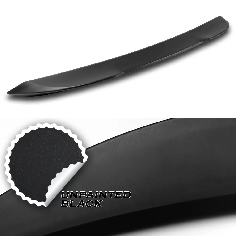 W-Power ABS V-Style Rear Trunk Lip Duckbill Spoiler Wing For 2022 - 2025 Subaru WRX STi -Unpainted Black - Image 2