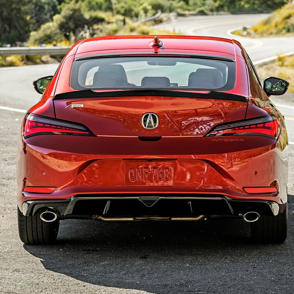 W-Power ABS V-Style Rear Trunk Lip Duckbill Spoiler Wing For 2023 - 2026 Acura Integra -Carbon Fiber Look - Image 6