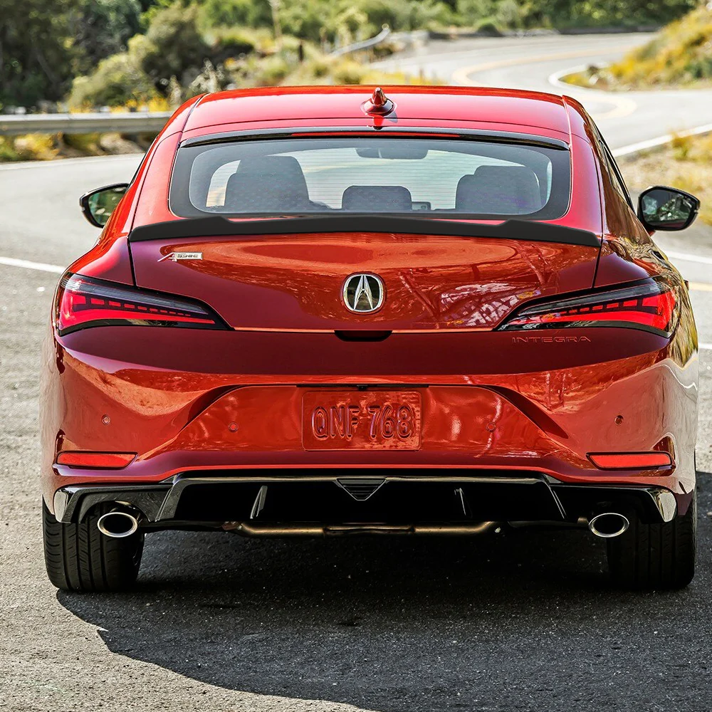 W-Power ABS V-Style Rear Trunk Lip Duckbill Spoiler Wing For 2023 - 2026 Acura Integra -Unpainted Matte Black - Image 8
