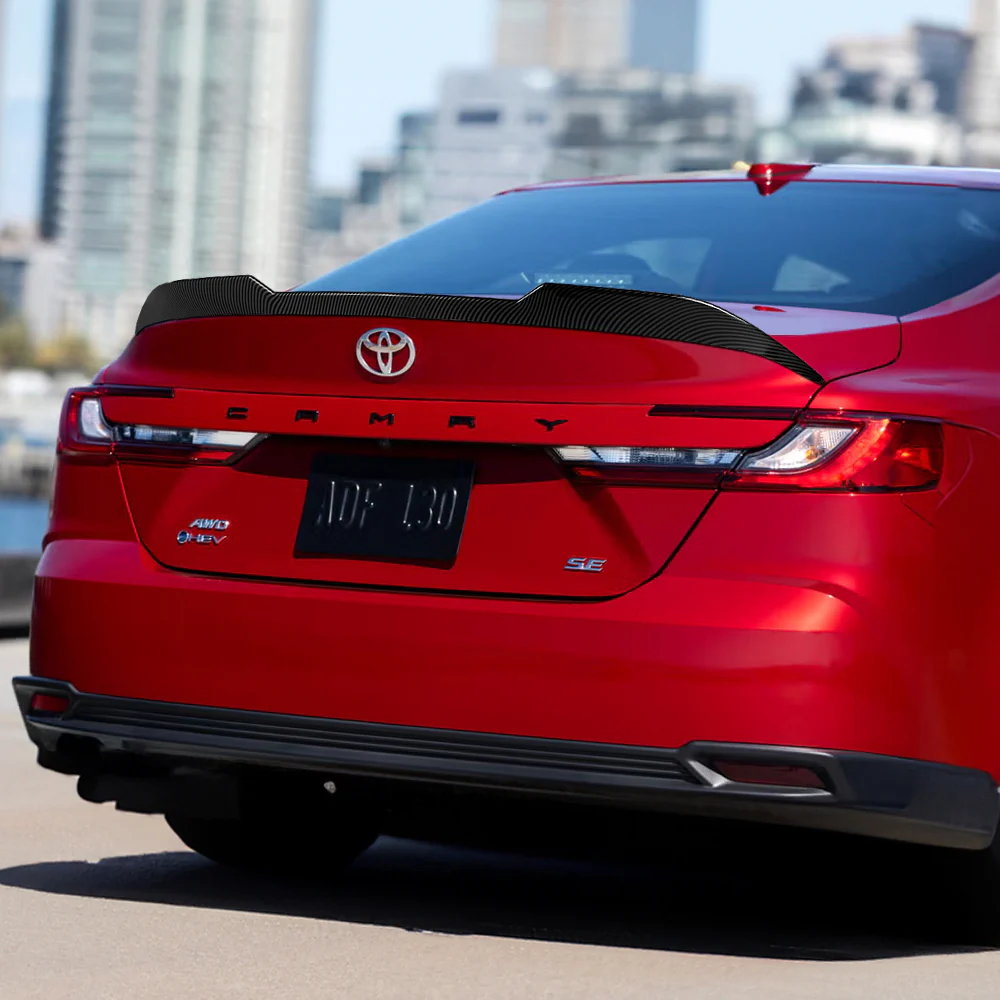 W-Power ABS V-Style Rear Trunk Lip Duckbill Spoiler Wing For 2025 - 2027 Toyota Camry -Carbon Fiber Look - Image 5