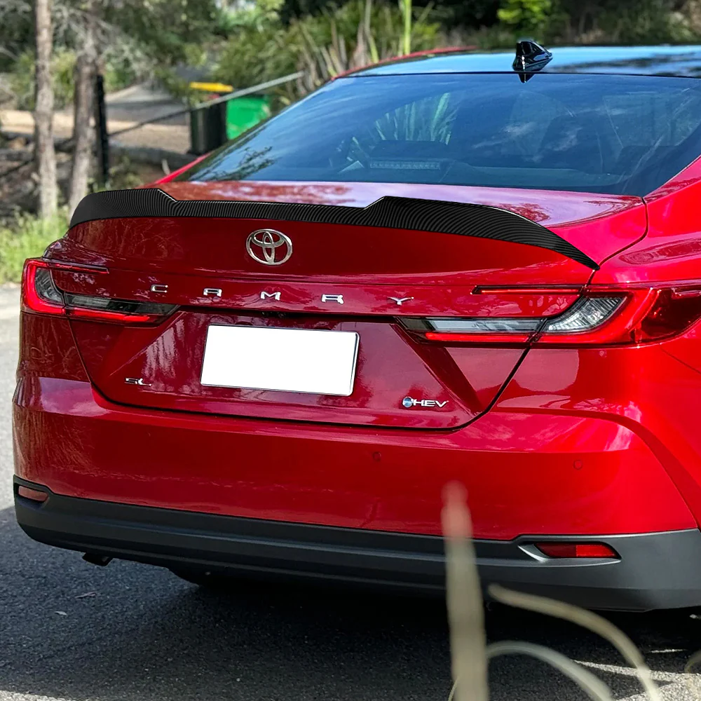 W-Power ABS V-Style Rear Trunk Lip Duckbill Spoiler Wing For 2025 - 2027 Toyota Camry -Carbon Fiber Look - Image 6