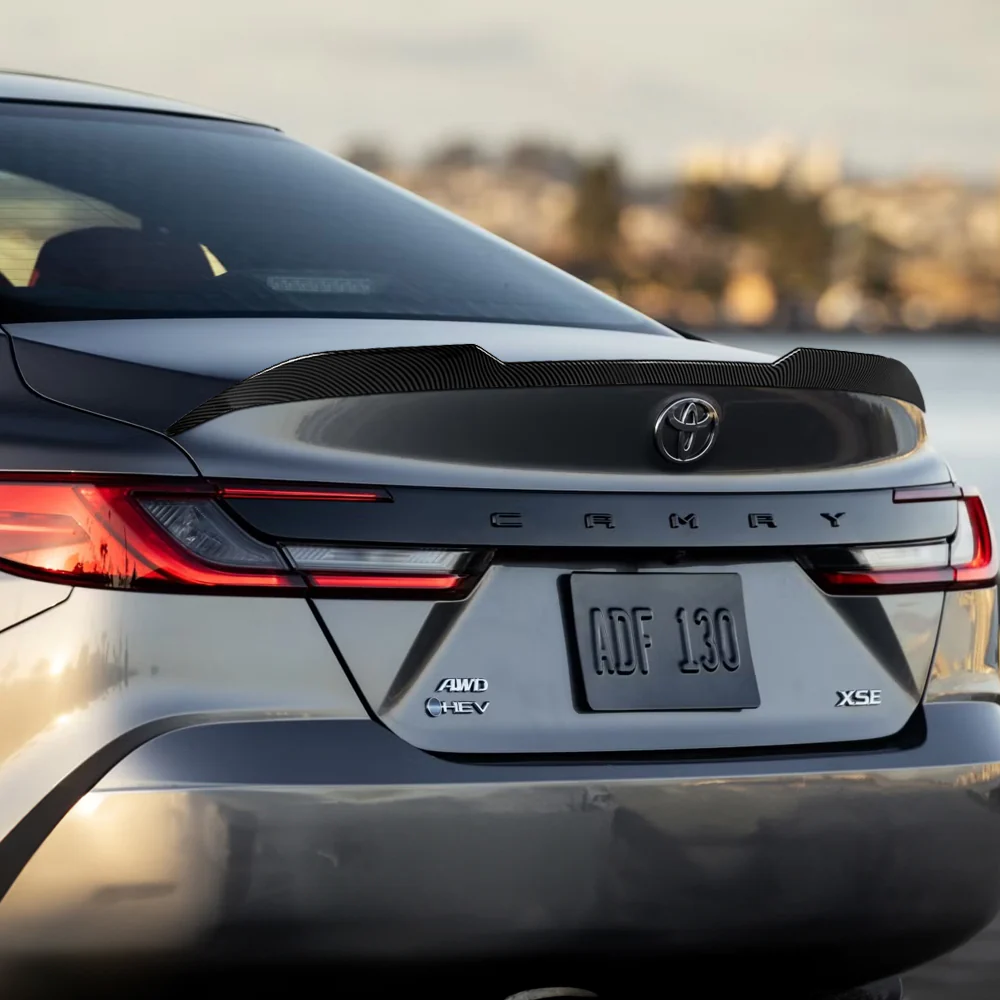 W-Power ABS V-Style Rear Trunk Lip Duckbill Spoiler Wing For 2025 - 2027 Toyota Camry -Carbon Fiber Look - Image 7
