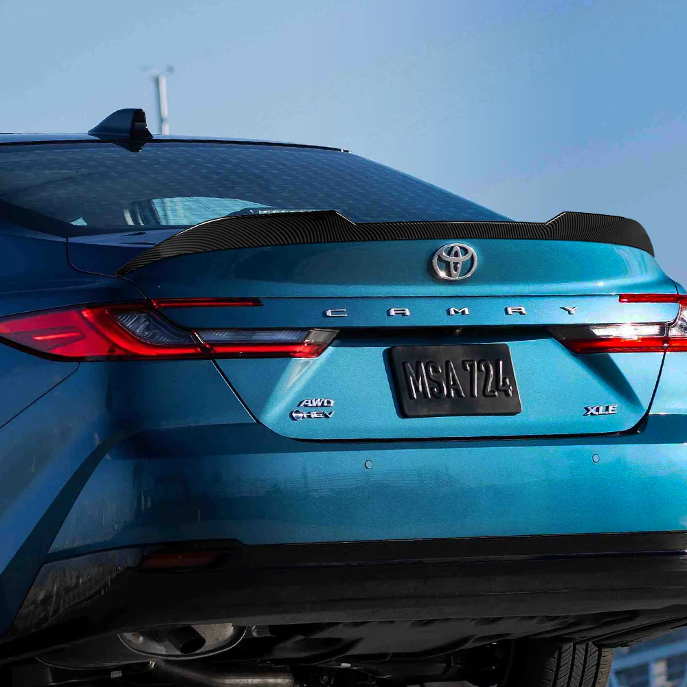 W-Power ABS V-Style Rear Trunk Lip Duckbill Spoiler Wing For 2025 - 2027 Toyota Camry -Carbon Fiber Look - Image 8