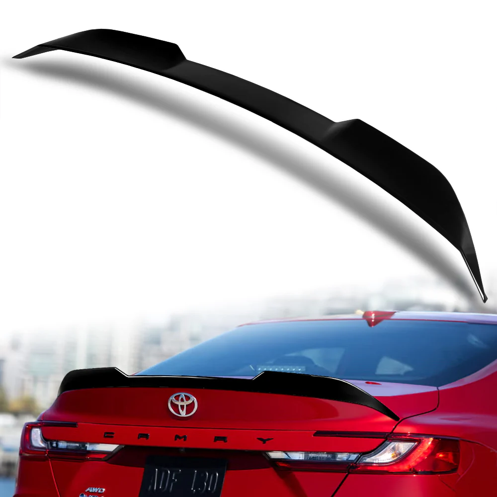 W-Power ABS V-Style Rear Trunk Lip Duckbill Spoiler Wing For 2025 - 2027 Toyota Camry -Pearl Black - Image 5