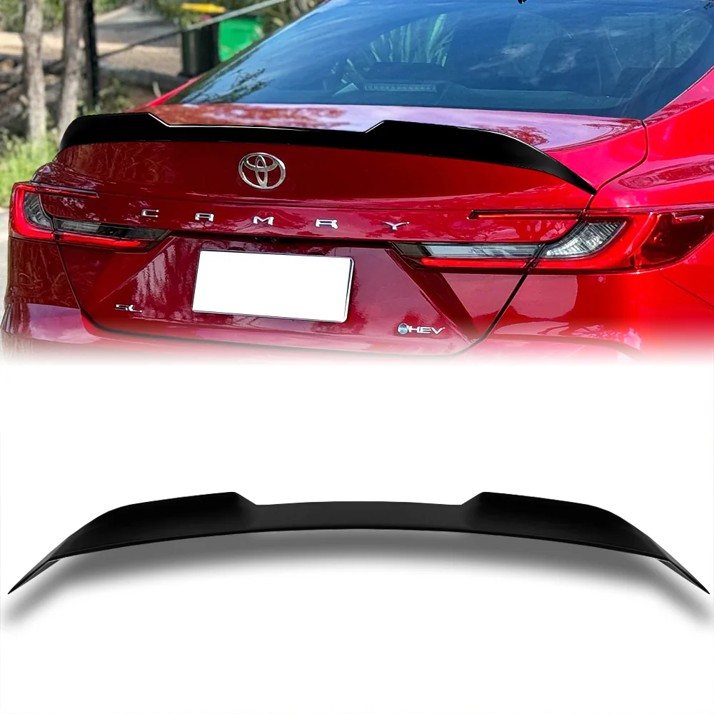 W-Power ABS V-Style Rear Trunk Lip Duckbill Spoiler Wing For 2025 - 2027 Toyota Camry -Pearl Black - Image 6