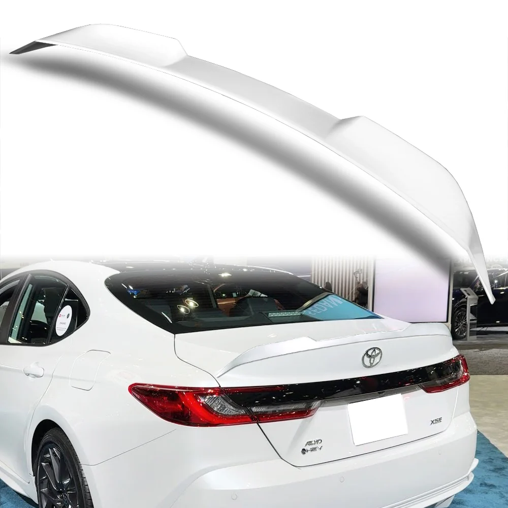W-Power ABS V-Style Rear Trunk Lip Duckbill Spoiler Wing For 2025 - 2027 Toyota Camry -Pearl White - Image 6