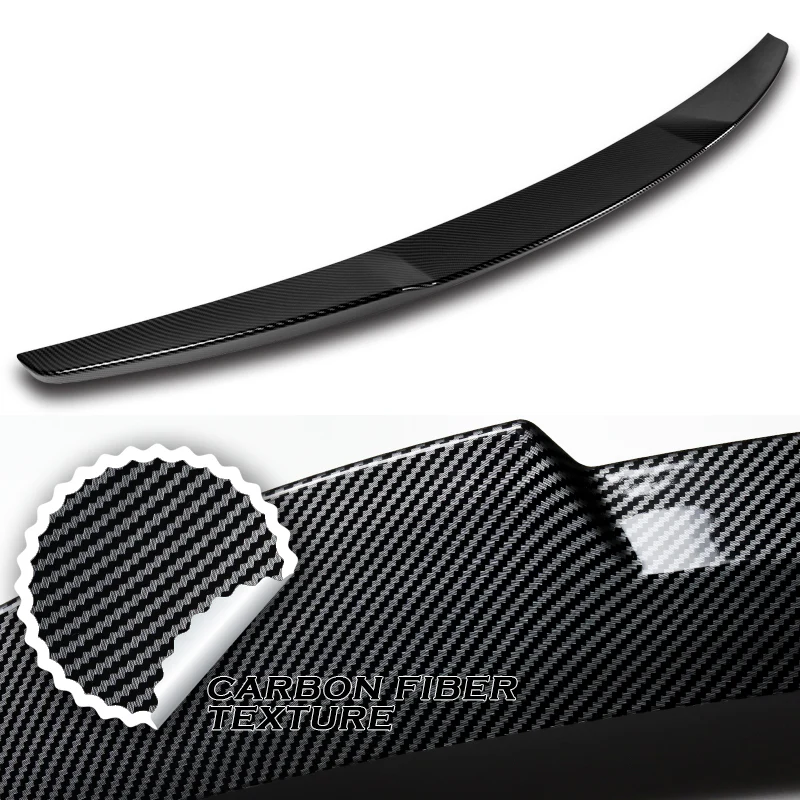 W-Power ABS V-Style Rear Trunk Lip Spoiler Wing For 2007-2015 Infiniti G25 / G35 / G37 Sedan 4DR -Carbon Fiber Look - Image 3