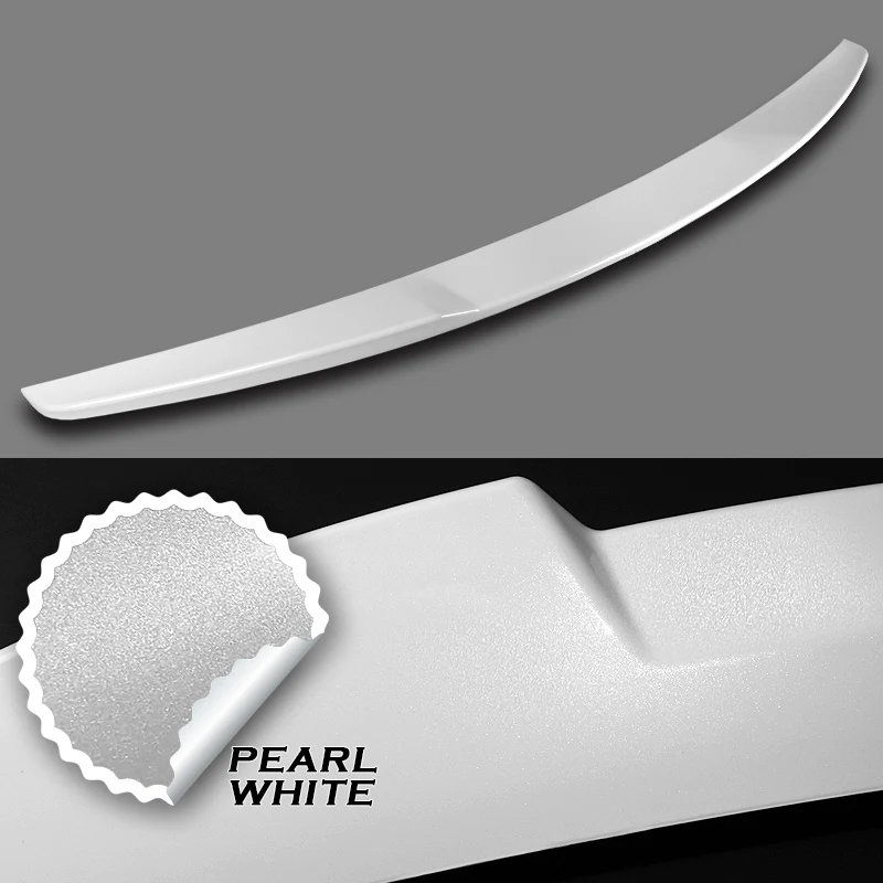 W-Power ABS V-Style Rear Trunk Lip Spoiler Wing For 2007-2015 Infiniti G25 / G35 / G37 Sedan 4DR -Pearl White - Image 3