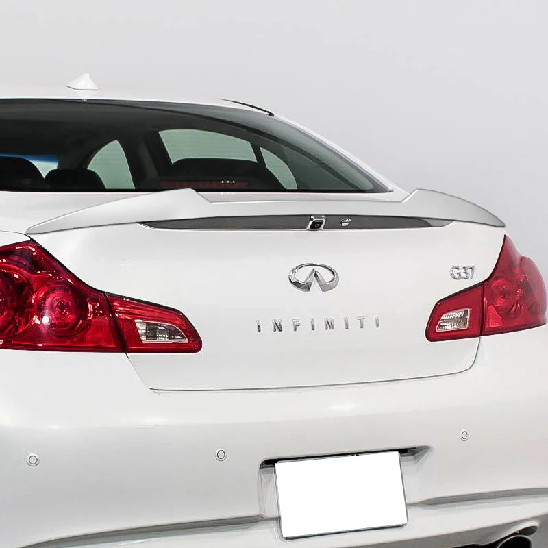 W-Power ABS V-Style Rear Trunk Lip Spoiler Wing For 2007-2015 Infiniti G25 / G35 / G37 Sedan 4DR -Pearl White - Image 7