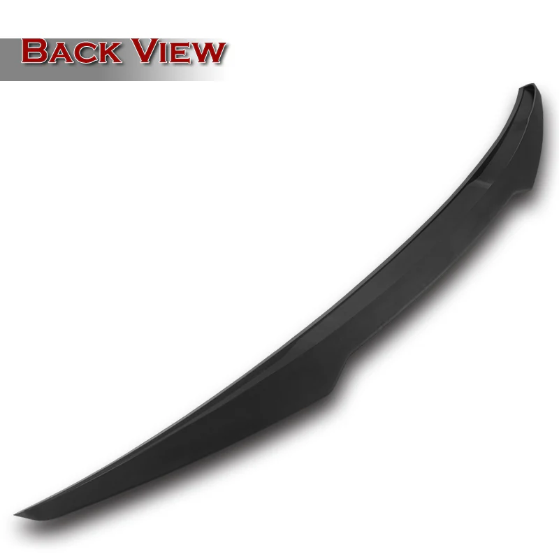 W-Power ABS V-Style Rear Trunk Lip Spoiler Wing For 2007-2015 Infiniti G25 / G35 / G37 -Unpainted Matte Black - Image 2