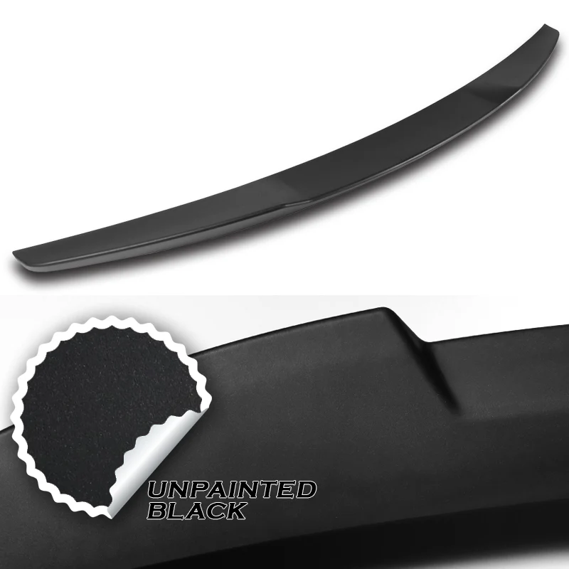 W-Power ABS V-Style Rear Trunk Lip Spoiler Wing For 2007-2015 Infiniti G25 / G35 / G37 -Unpainted Matte Black - Image 3