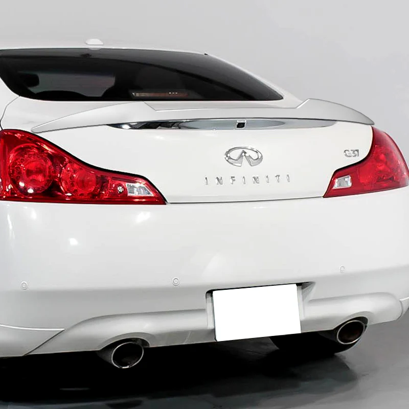 W-Power ABS V-Style Rear Trunk Lip Spoiler Wing For 2008-2013 Infiniti G37 Coupe 2-Door -Pearl White - Image 6