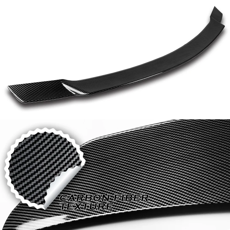 W-Power ABS V-Style Rear Trunk Lip Spoiler Wing For 2008-2014 Mercedes-Benz C-Class W204 -Carbon Fiber Look - Image 3