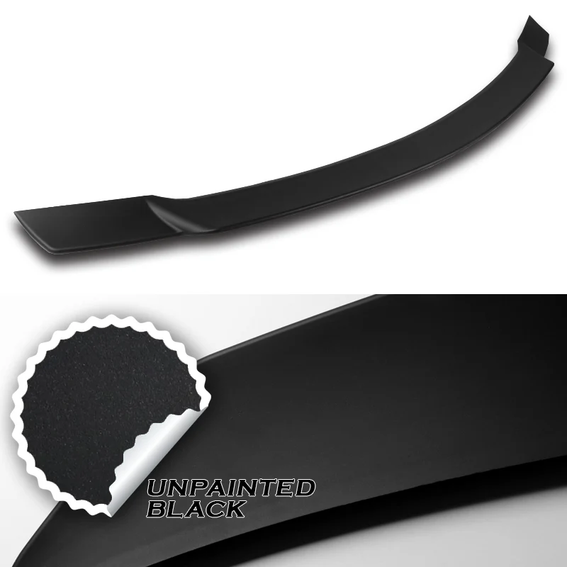 W-Power ABS V-Style Rear Trunk Lip Spoiler Wing For 2008-2014 Mercedes-Benz C-Class W204 -Unpainted Matte Black - Image 3