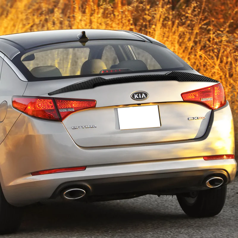 W-Power ABS V-Style Rear Trunk Lip Spoiler Wing For 2011-2013 Kia Optima -Carbon Fiber Look - Image 6
