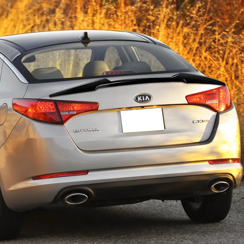 W-Power ABS V-Style Rear Trunk Lip Spoiler Wing For 2011-2013 Kia Optima -Pearl Black - Image 5