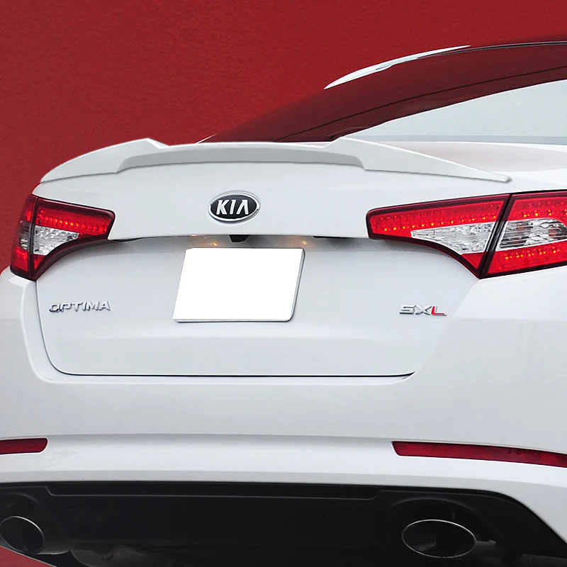W-Power ABS V-Style Rear Trunk Lip Spoiler Wing For 2011-2013 Kia Optima -Pearl White - Image 5