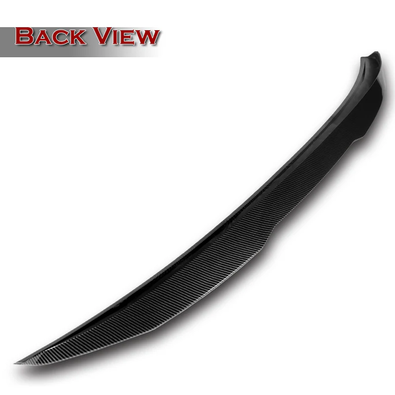 W-Power ABS V-Style Rear Trunk Lip Spoiler Wing For 2011-2014 Hyundai Sonata -Carbon Fiber Look - Image 2