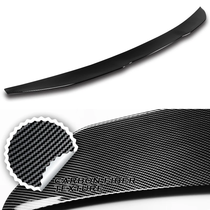 W-Power ABS V-Style Rear Trunk Lip Spoiler Wing For 2011-2014 Hyundai Sonata -Carbon Fiber Look - Image 3
