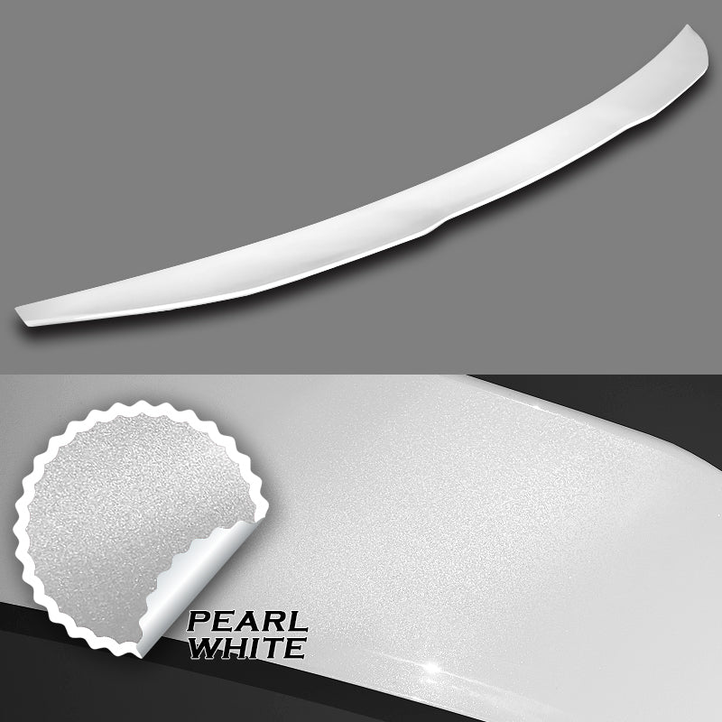 W-Power ABS V-Style Rear Trunk Lip Spoiler Wing For 2011-2014 Hyundai Sonata -Pearl White - Image 3