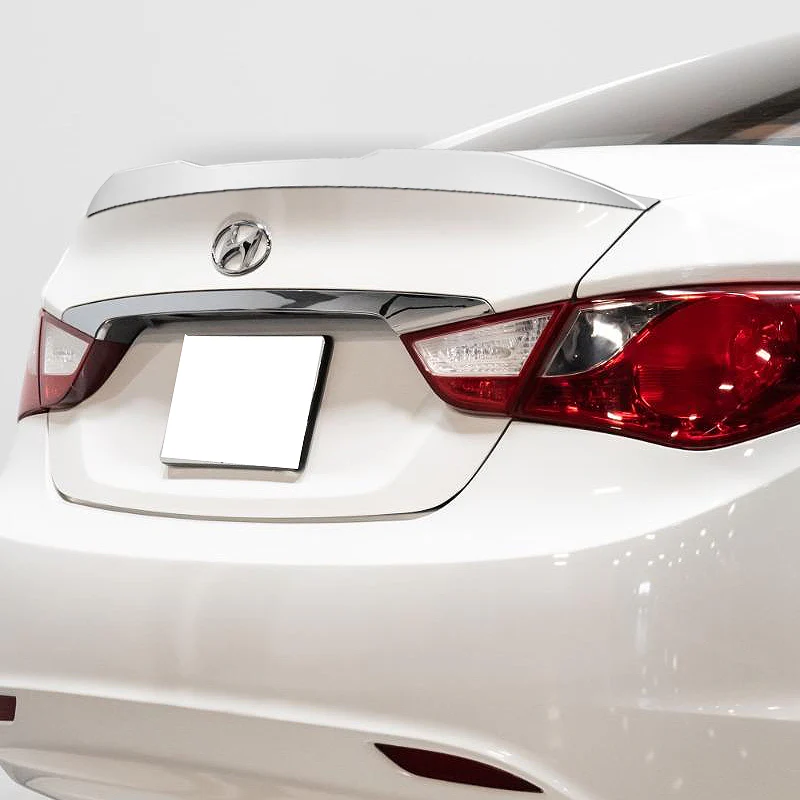 W-Power ABS V-Style Rear Trunk Lip Spoiler Wing For 2011-2014 Hyundai Sonata -Pearl White - Image 7