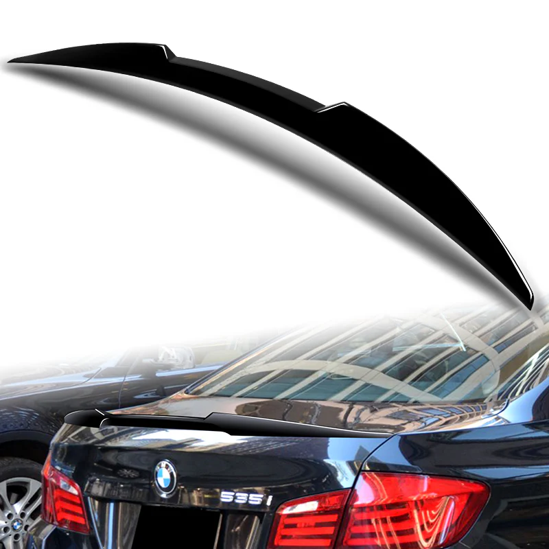 W-Power ABS V-Style Rear Trunk Lip Spoiler Wing For 2011-2016 BMW 5-Series/M5 F10 F18  -Pearl Black - Image 5