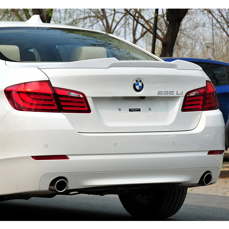 W-Power ABS V-Style Rear Trunk Lip Spoiler Wing For 2011-2016 BMW 5-Series/M5 F10 F18  -Pearl White - Image 5