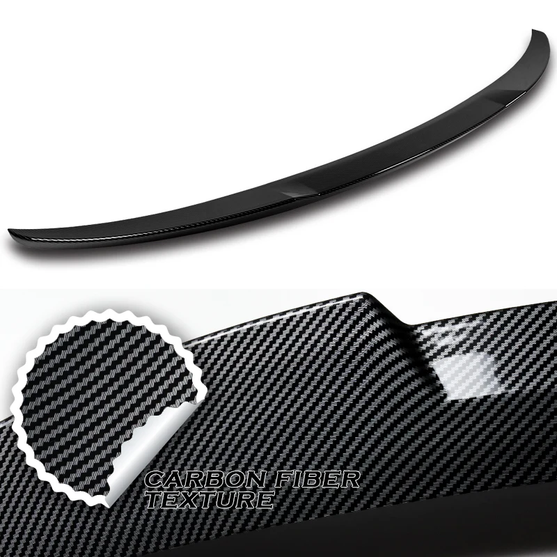 W-Power ABS V-Style Rear Trunk Lip Spoiler Wing For 2011-2016 Hyundai Elantra Sedan 4DR -Carbon Fiber Look - Image 3