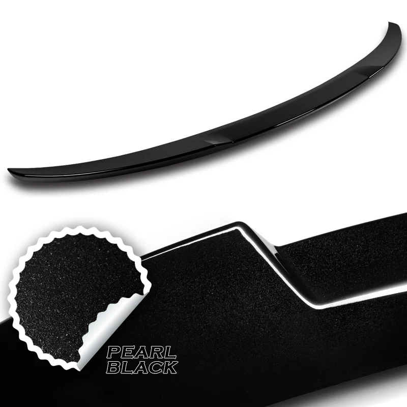 W-Power ABS V-Style Rear Trunk Lip Spoiler Wing For 2011-2016 Hyundai Elantra Sedan 4DR -Pearl Black - Image 3
