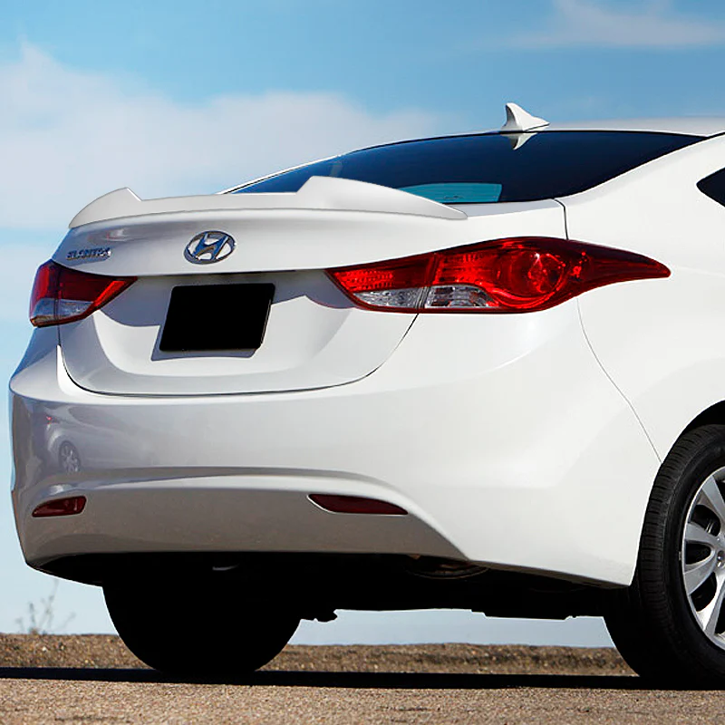 W-Power ABS V-Style Rear Trunk Lip Spoiler Wing For 2011-2016 Hyundai Elantra Sedan 4DR -Pearl White - Image 5