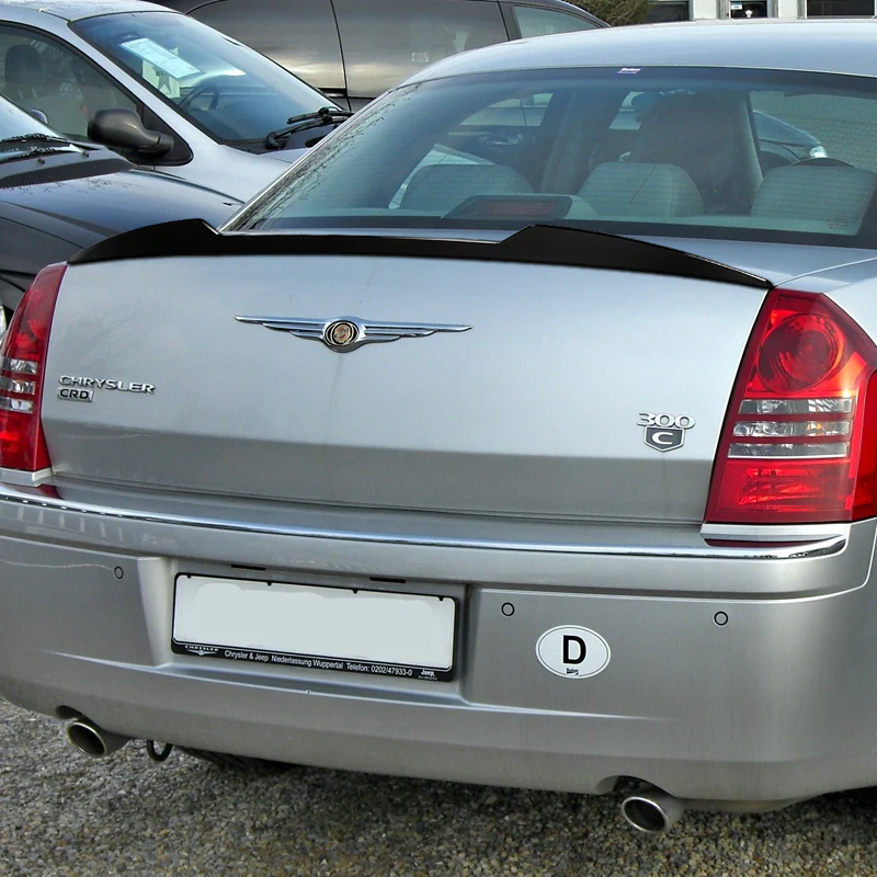 W-Power ABS V-Style Rear Trunk Lip Spoiler Wing For 2011-2023 Chrysler 300 / 300C / 300S -Pearl Black - Image 7