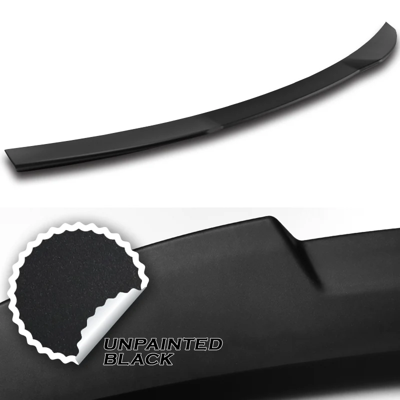 W-Power ABS V-Style Rear Trunk Lip Spoiler Wing For 2011-2023 Chrysler 300 / 300C / 300S -Unpainted Matte Black - Image 3