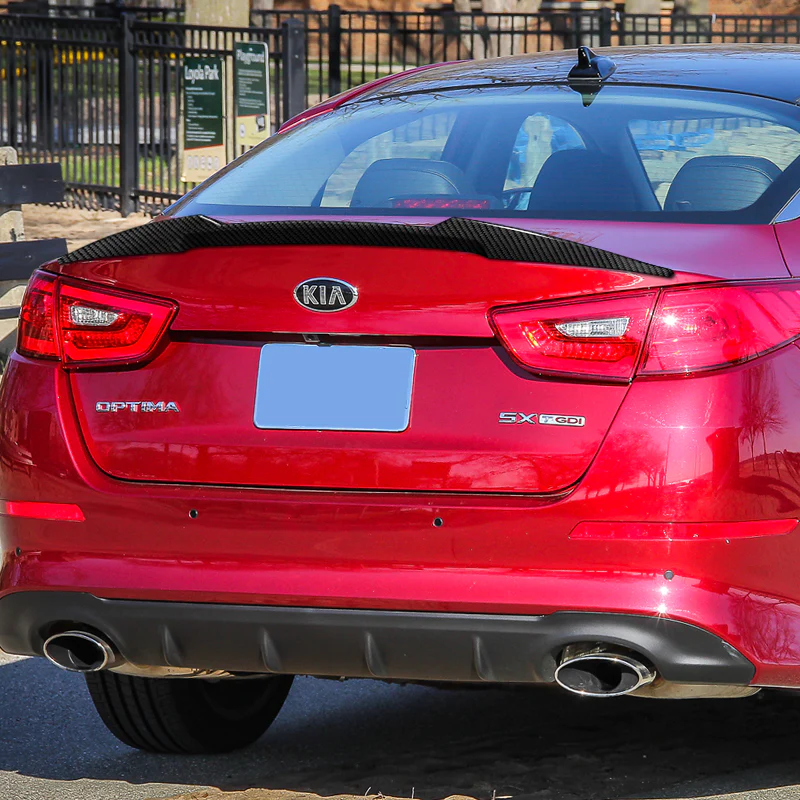 W-Power ABS V-Style Rear Trunk Lip Spoiler Wing For 2014-2015 Kia Optima K5 -Carbon Fiber Look - Image 5