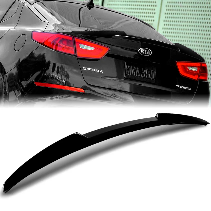 W-Power ABS V-Style Rear Trunk Lip Spoiler Wing For 2014-2015 Kia Optima K5 -Pearl Black - Image 5