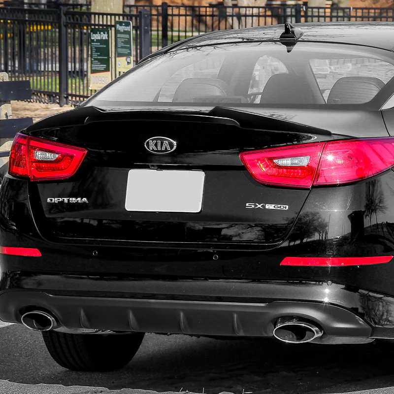W-Power ABS V-Style Rear Trunk Lip Spoiler Wing For 2014-2015 Kia Optima K5 -Pearl Black - Image 7