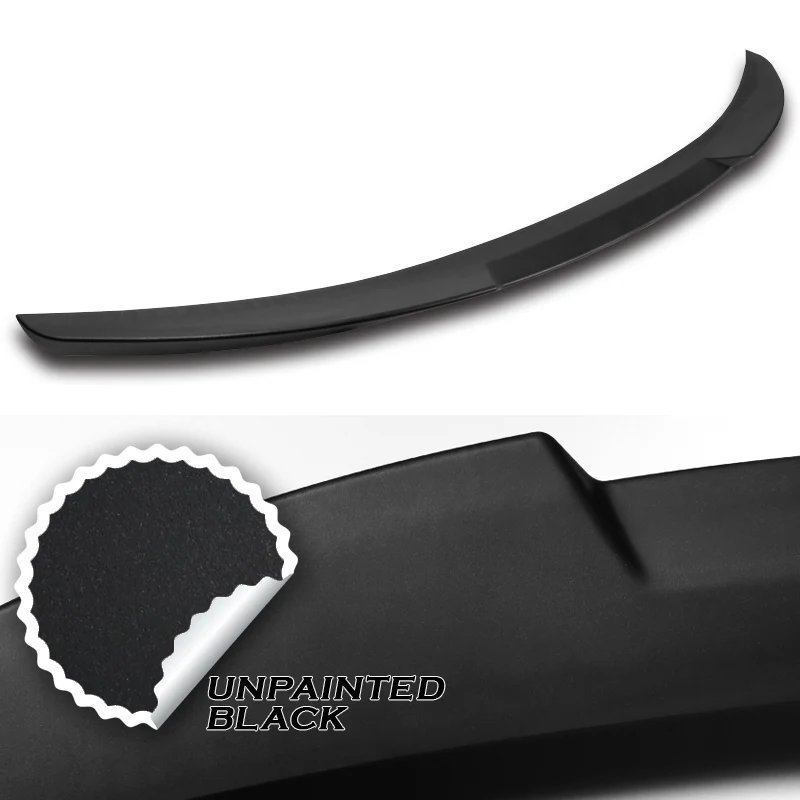 W-Power ABS V-Style Rear Trunk Lip Spoiler Wing For 2014-2015 Kia Optima K5 -Unpainted Matte Black - Image 3