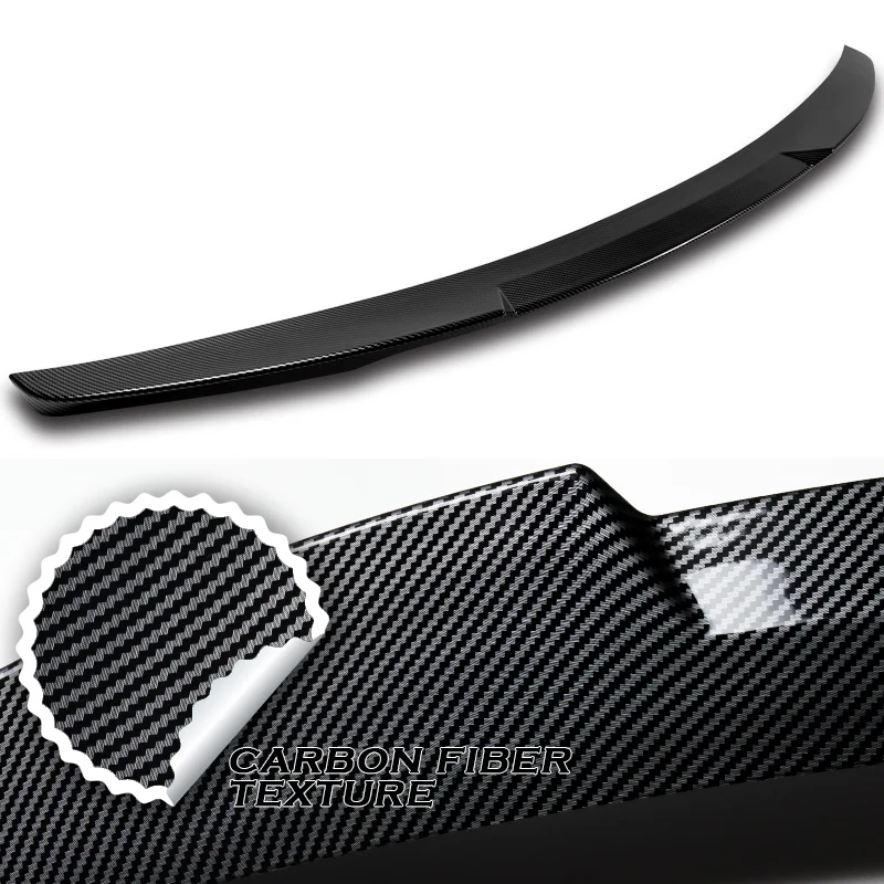 W-Power ABS V-Style Rear Trunk Lip Spoiler Wing For 2014-2017 Mazda 6 Mazda6 -Carbon Fiber Look - Image 3