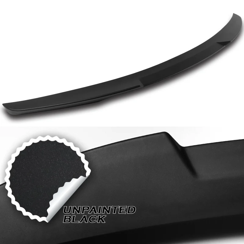 W-Power ABS V-Style Rear Trunk Lip Spoiler Wing For 2014-2017 Mazda 6 Mazda6 -Unpainted Matte Black - Image 3