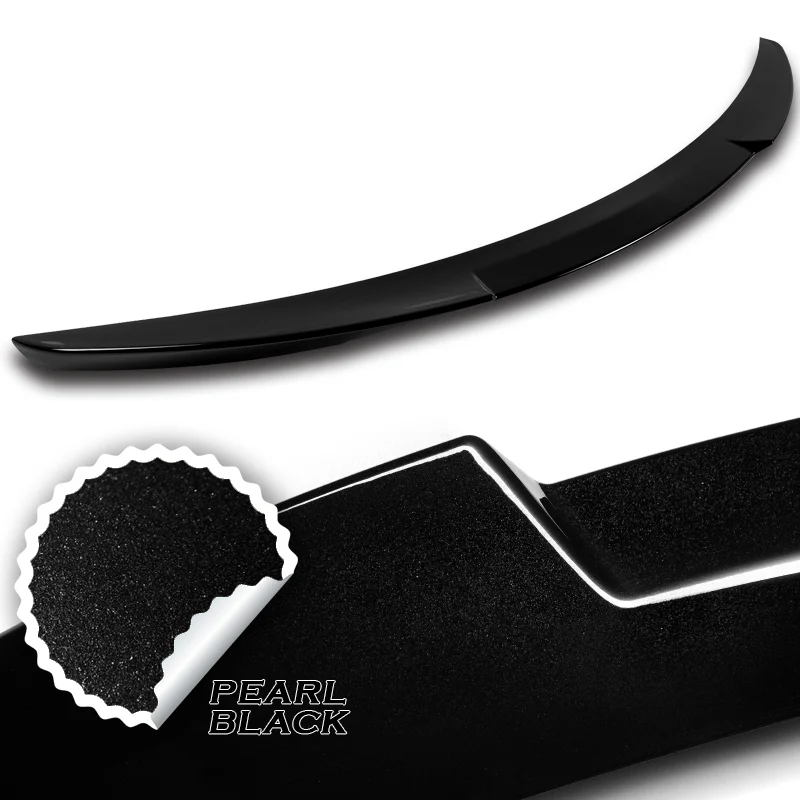 W-Power ABS V-Style Rear Trunk Lip Spoiler Wing For 2014-2018 Mazda 3 Sedan 4DR -Pearl Black - Image 3