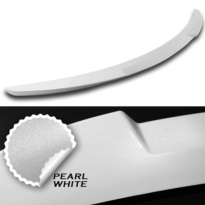 W-Power ABS V-Style Rear Trunk Lip Spoiler Wing For 2014-2018 Mazda 3 Sedan 4DR -Pearl White - Image 3