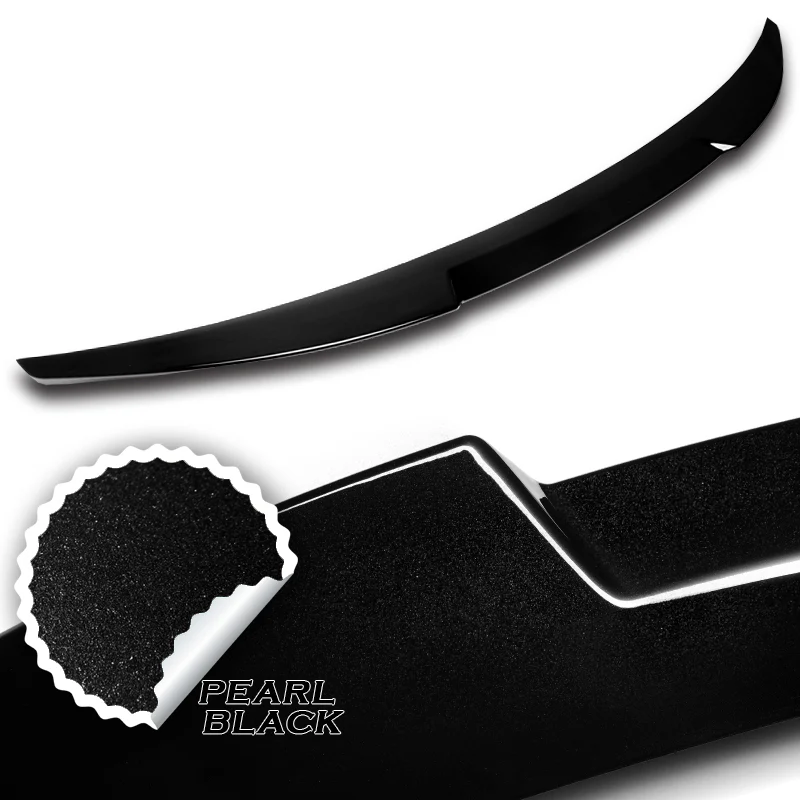 W-Power ABS V-Style Rear Trunk Lip Spoiler Wing For 2014-2022 Infiniti Q50 Sedan -Pearl Black - Image 3