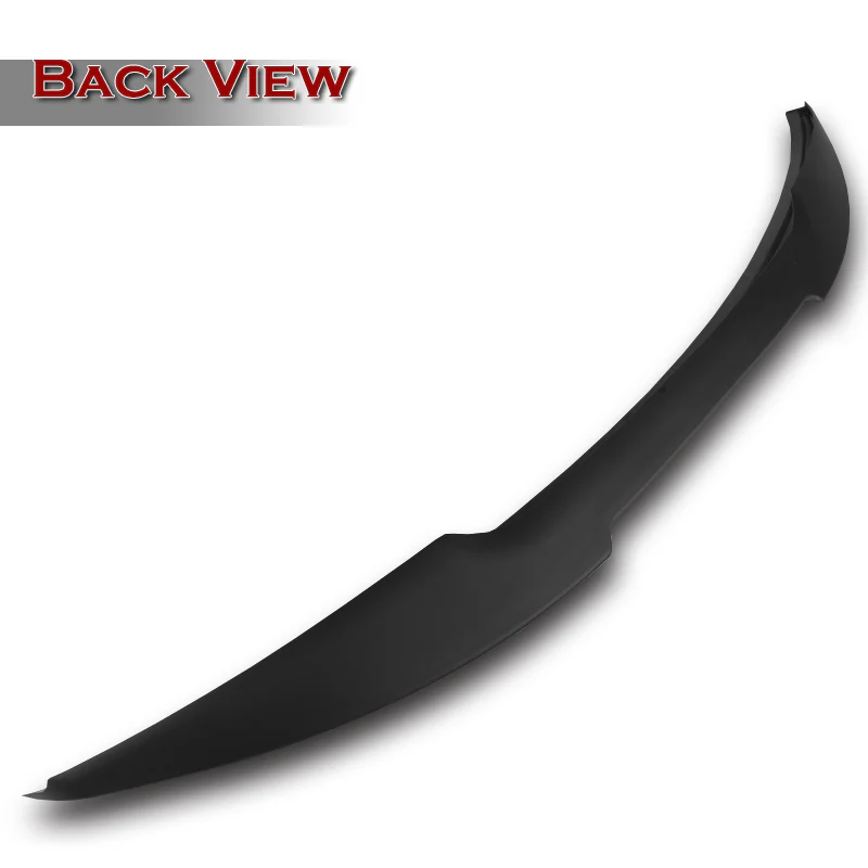 W-Power ABS V-Style Rear Trunk Lip Spoiler Wing For 2015-2020 BMW M4 F82 Coupe -Unpainted Matte Black - Image 2