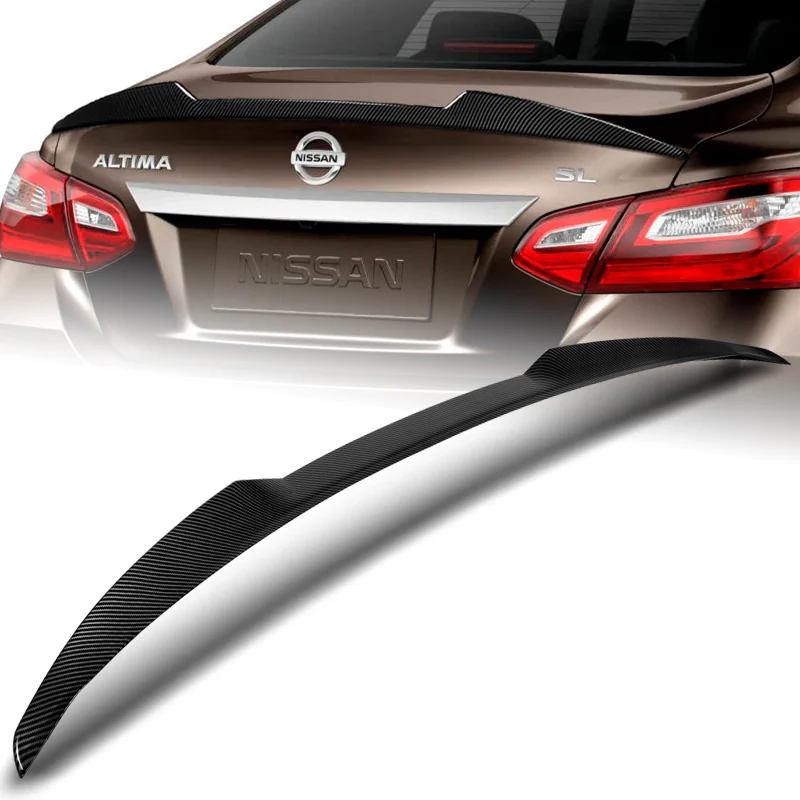 W-Power ABS V-Style Rear Trunk Lip Spoiler Wing For 2016-2018 Nissan Altima Sedan 4DR -Carbon Fiber Look - Image 5