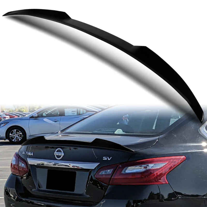 W-Power ABS V-Style Rear Trunk Lip Spoiler Wing For 2016-2018 Nissan Altima Sedan 4DR -Pearl Black - Image 5