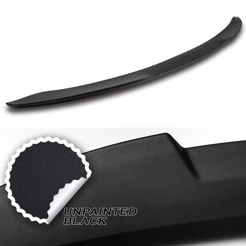 W-Power ABS V-Style Rear Trunk Lip Spoiler Wing For 2016-2018 Nissan Altima Sedan 4DR -Unpainted Matte Black - Image 3