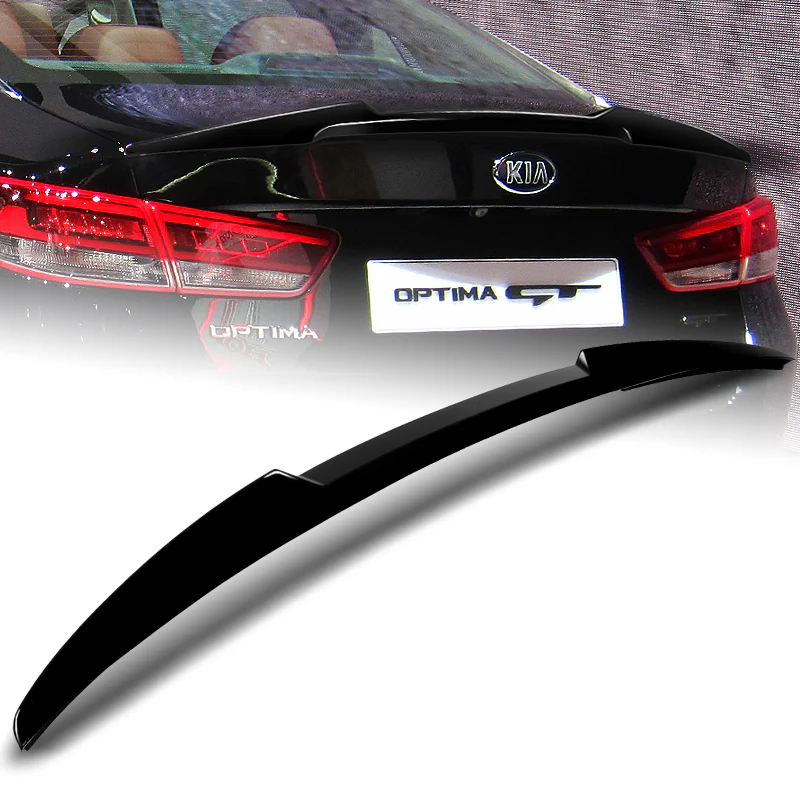 W-Power ABS V-Style Rear Trunk Lip Spoiler Wing For 2016-2020 Kia Optima -Pearl Black - Image 5