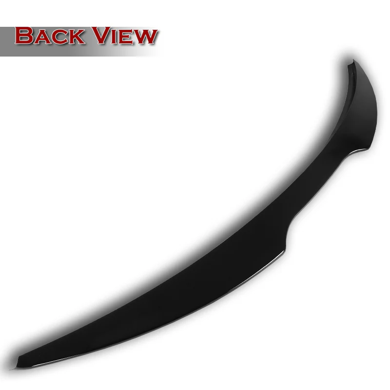 W-Power ABS V-Style Rear Trunk Lip Spoiler Wing For 2016-2024 Chevrolet Malibu -Pearl Black - Image 2