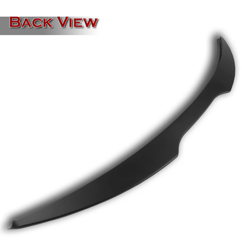 W-Power ABS V-Style Rear Trunk Lip Spoiler Wing For 2016-2024 Chevrolet Malibu -Unpainted Matte Black - Image 2